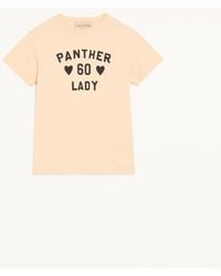 Valentino - Cotton Jersey T-Shirt With Panther Lady Print - Lyst