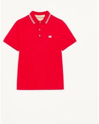 Valentino - Camisa Polo De Piqué De Algodón Con Parche Del Vlogo Hombre - Lyst