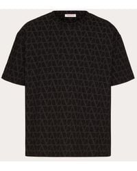 Valentino - T-shirt in cotone con stampa toile iconographe - Lyst