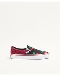 Valentino Garavani - And Vans Slip-On Fabric Trainer With Maxi Cherryfic Print And Vlogo Checkerboard Print - Lyst