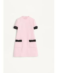 Valentino - Robe Courte En Crêpe Couture Femme - Lyst