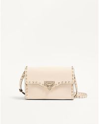 Valentino Garavani - Small Rockstud Grainy Calfskin Crossbody Bag - Lyst