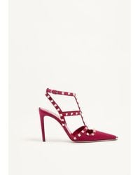 Valentino Garavani - Rockstud Suede Pumps 100Mm - Lyst