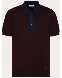 Valentino - Wool Polo Shirt With Vlogo Signature Embroidery - Lyst