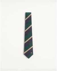 Valentino Garavani - Valentie Jacquard Regimental Silk Tie - Lyst