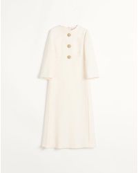 Valentino - Crepe Couture Midi Dress 38 - Lyst
