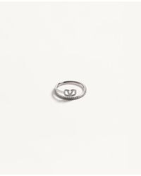 Valentino Garavani - Vlogo Signature Metal And Swarovski Crystal Ring - Lyst