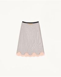 Valentino - Tulle Midi Skirt - Lyst