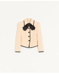 Valentino - Wool Crepe Jacket - Lyst