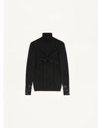 Valentino - Wool Jumper With Lace - Lyst