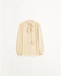 Valentino - Crepe De Chine Shirt 36 - Lyst