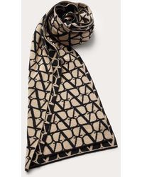 Valentino Garavani - Toile Iconographe Cashmere And Silk Knitted Scarf - Lyst