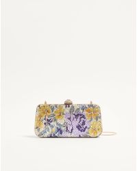 Valentino Garavani - Carry Secrets Minaudiere With Flowerism Rhinestone Motif - Lyst