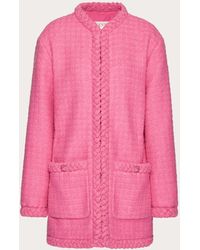 Valentino Timeless Tweed Coat - Pink