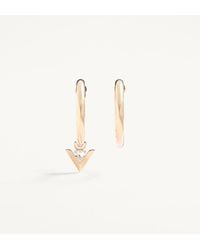 Valentino Garavani - Je Les V Metal And Crystal Hoop Earrings - Lyst