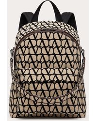 Valentino Garavani - Toile Iconographe Backpack With Leather Detailing - Lyst
