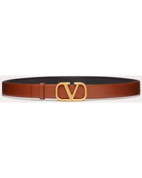 Valentino Garavani Vlogo Signature Calfskin Belt - Brown