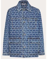 Valentino - Toile Iconographe Print Denim Jacket - Lyst