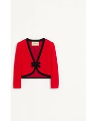 Valentino - Wool Crepe Jacket 38 - Lyst