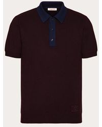 Valentino - Wool Polo Shirt With Vlogo Signature Embroidery - Lyst