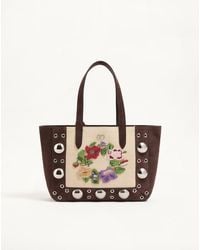 Valentino Garavani - Nellcôte Embroidered Medium Shopping Bag - Lyst