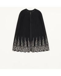 Valentino - Embroidered Compact Drap Cape - Lyst