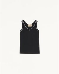 Valentino - Cotton Jersey Top - Lyst