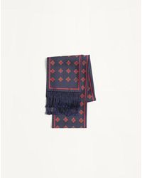 Valentino Garavani - Opticool Bandeau-Schal Aus Seide Mit Fransen Mann - Lyst