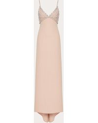 Valentino - Embroidered Couture Cady Long Dress - Lyst