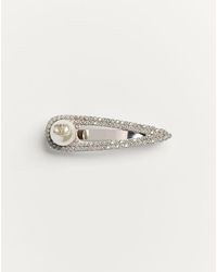 Valentino Garavani - Vlogo Signature Metal Tie Clip With Swarovski Crystals And Pearl - Lyst