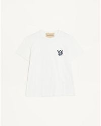Valentino - Vgパッチ コットン Tシャツ おとこ アイボリー 3xl - Lyst