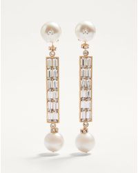 Valentino Garavani - San Fin Metal Earrings With Swarovski Crystals And Pearls - Lyst