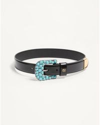 Valentino Garavani - Vlogo Signature Brushed Calfskin Belt 30 Mm - Lyst