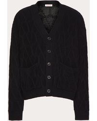 Valentino - CARDIGAN AUS WOLLE MIT TOILE ICONOGRAPHE-MUSTER - Lyst