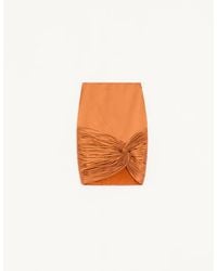 Valentino - Cady Satin Skirt - Lyst