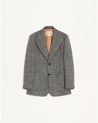 Valentino - Single-Breasted Mouliné Wool Jacket - Lyst