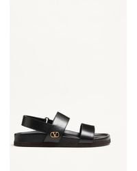 Valentino Garavani - Studshield Calfskin Sandal - Lyst