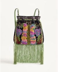 Valentino Garavani - Nellcôte Alice Embroidered Bag With Fringes - Lyst