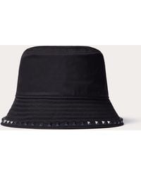 Valentino Garavani - Rockstud Cotton Bucket Hat With Stud Appliqué - Lyst