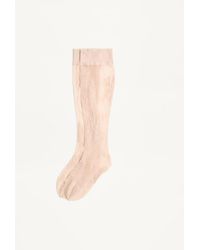 Valentino - Floral Lycra Knee-High Socks - Lyst