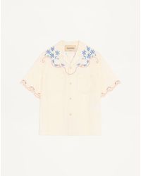 Valentino - Linen Bowling Shirt - Lyst