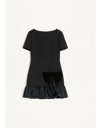 Valentino - クレープクチュール ショートドレス 女性 ブラック - Lyst