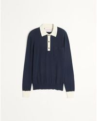 Valentino - Long-Sleeved Cotton Polo Shirt - Lyst