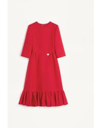 Valentino - Midikleid Aus Crepe Couture Frau - Lyst