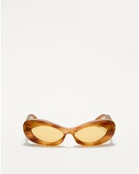 Valentino - Lunettes Ovale Étroites En Acétate Femme - Lyst
