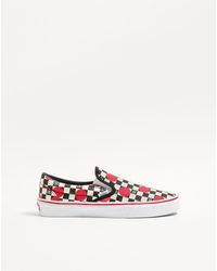 Valentino Garavani - And Vans Fabric Slip-On Trainer With Vlogo Checkerboard Print And Polka Dot Detail 40.5 - Lyst