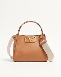 Valentino Garavani - Bolso De Mano Mediano Alltime De Cuero De Becerro Granulado Mujer - Lyst