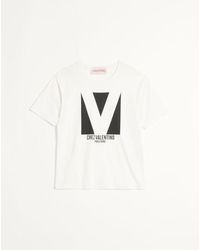 Valentino - Cotton T-Shirt With Chez Print - Lyst