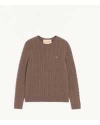 Valentino - Cashmere Cable-Knit Pullover With Vlogo - Lyst