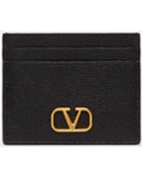 Valentino Garavani - Vlogo Signature Grainy Calfskin Cardholder - Lyst